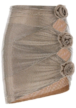 Giuseppe Di Morabito rhinestone-embellished tulle mini skirt - Neutrals