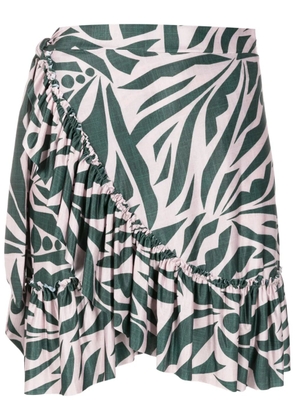 Lygia & Nanny Laurita ruffled miniskirt - Green