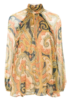 ETRO abstract-pattern print blouse - Neutrals