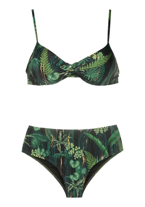 Lygia & Nanny Verônica leaf-print bikini - Green