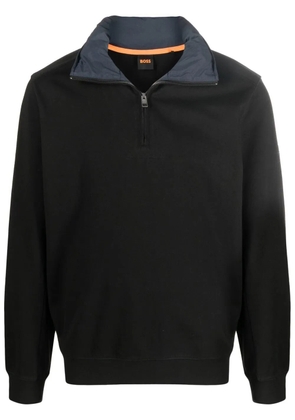 BOSS high-neck hooded sweatshirt - Black