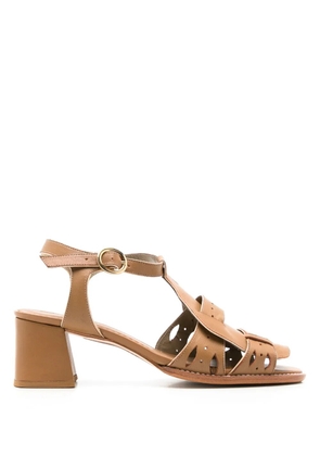 Sarah Chofakian Bastien 50mm leather sandals - Brown