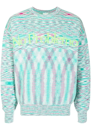Aries slogan-print crew-neck sweatshirt - Green