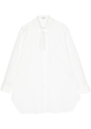 Yohji Yamamoto pussy-bow cotton shirt - White