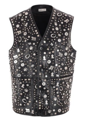 Bally studded leather vest - Black