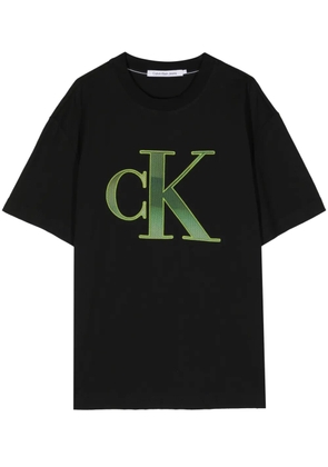 Calvin Klein perforated-logo cotton T-shirt - Black
