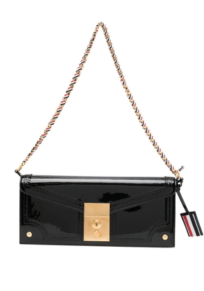 Thom Browne clip-lock fastening shoulder bag - Black
