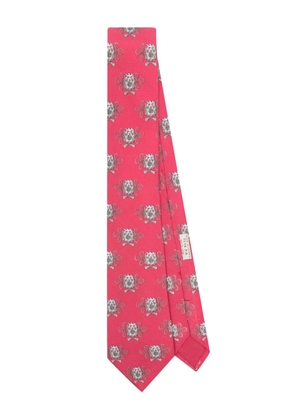 Hermès Pre-Owned 2000s drum-patterned silk tie - Red