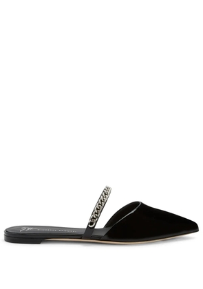 Giuseppe Zanotti Laurette chain-link detailing mules - Black