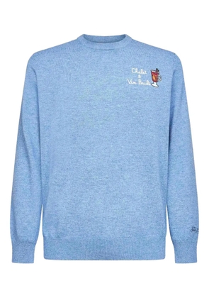 MC2 Saint Barth embroidery long-sleeved sweater - Blue