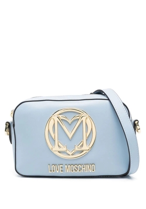 Love Moschino logo-plaque satchel bag - Blue