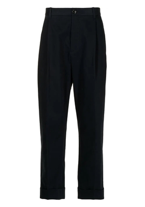 Ports V turn-up hem straight trousers - Blue