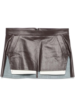 Rick Owens Fog Cutoff mini skirt - Brown
