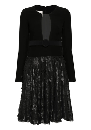 Gemy Maalouf belted fringed midi dress - Black