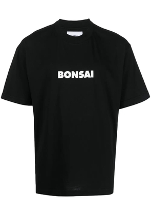 Bonsai logo-print cotton T-shirt - Black