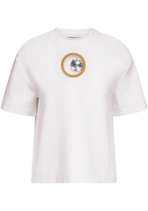 AREA crystal-embellished T-shirt - White