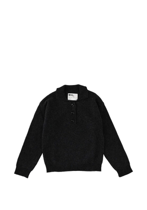 Margaret Howell button collar polo shirt - Black