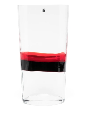 Carlo Moretti horizontal stripe-print vase - Black