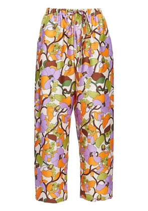 La DoubleJ floral drawstring waist trousers - Multicolour