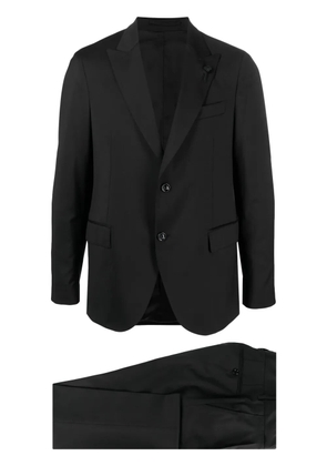 Lardini single-breasted two-piece wool suit - Black
