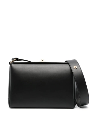 Plan C twist-lock leather shoulder bag - Black