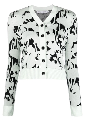 Proenza Schouler White Label all-over floral-print cardigan - Green