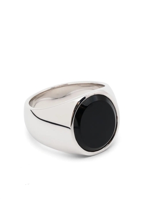 Tom Wood Oval polished onyx ring - Silver