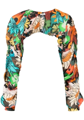 Amir Slama floral-print bolero jacket - Multicolour