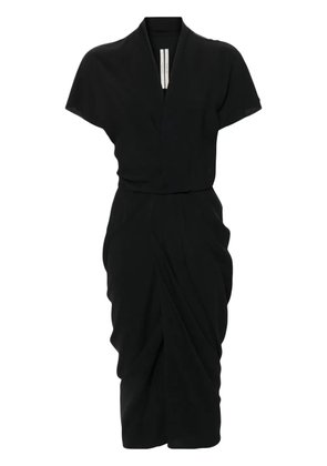 Rick Owens V-neck wrap midi dress - Black