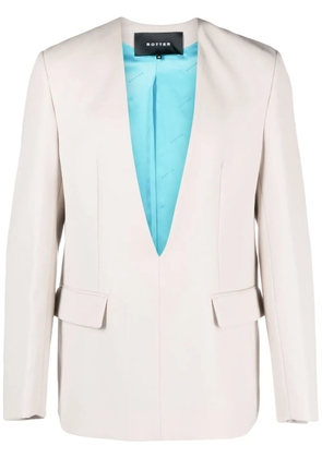 Botter plunging V-neck wool blazer - Neutrals