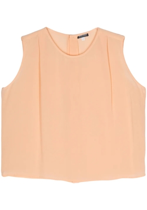 Giorgio Armani Pre-Owned 1990s pleat-detail silk blouse - Orange