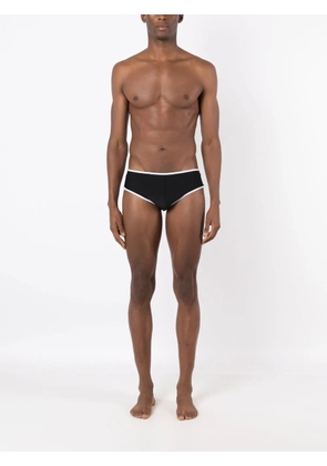 Amir Slama contrasting-trim swimming trunk - Black