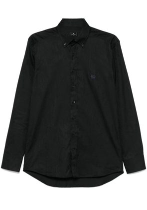 ETRO patterned-jacquard cotton shirt - Black