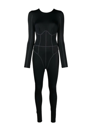 Noire Swimwear contrasting-stitch swim suit - Black