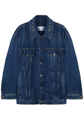 Off-White eyelet-embellishment denim jacket - Blue