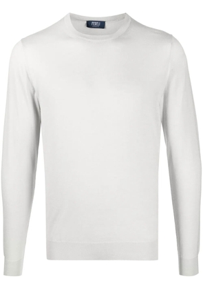 Fedeli ribbed crew neck jumper - Grey
