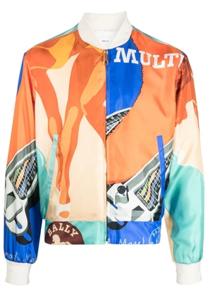 Bally graphic-print bomber jacket - Orange