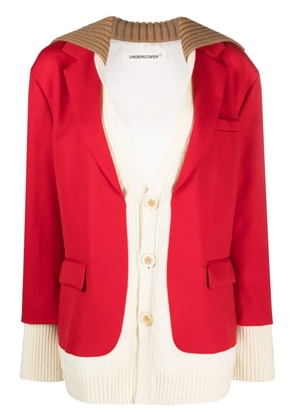 Undercover hybrid single-breasted blazer - Red