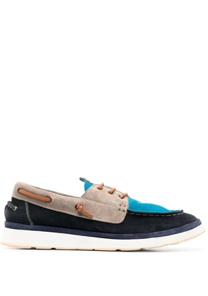 Moma suede boat shoes - Blue