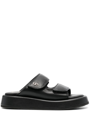 Casadei Ciabatta logo-plaque slides - Black