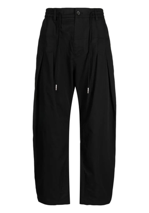 SONGZIO pleat-detailing drawstring trousers - Black