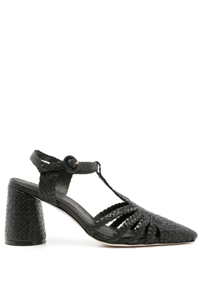 Sarah Chofakian 85mm braided leather sandals - Black