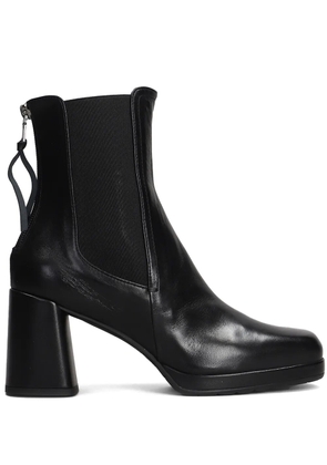 mara bini 80mm leather boots - Black