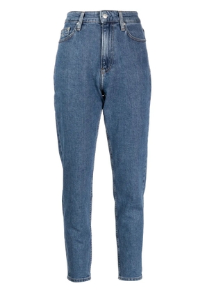 Calvin Klein Jeans logo-embroidered tapered-leg jeans - Blue
