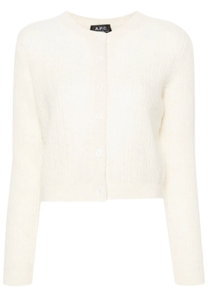 A.P.C. Milo cable-knit cardigan - Neutrals