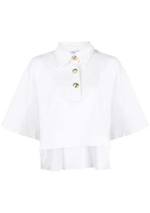 Rosetta Getty cropped short-sleeve polo top - White