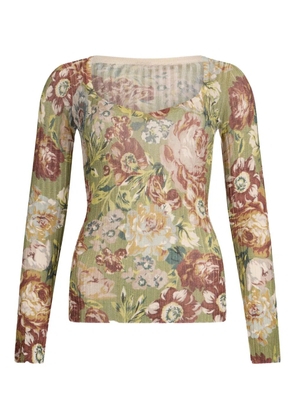 LIU JO floral-print blouse - Green