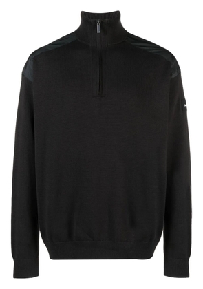 Calvin Klein cotton-blend quarter-zip jumper - Black
