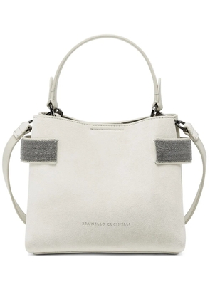 Brunello Cucinelli small Essence tote bag - White
