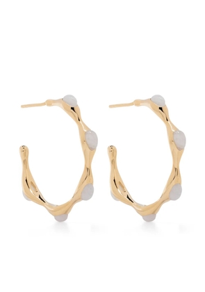 Missoma Magma Rainbow Moonstone hoop earrings - Gold
